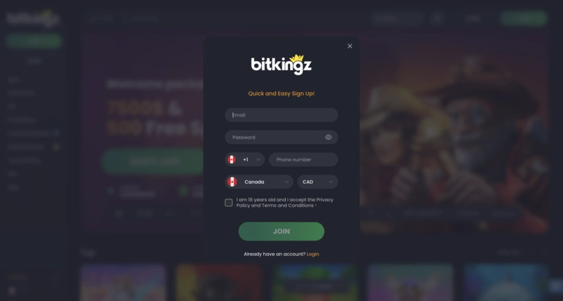 Bitkingz Login